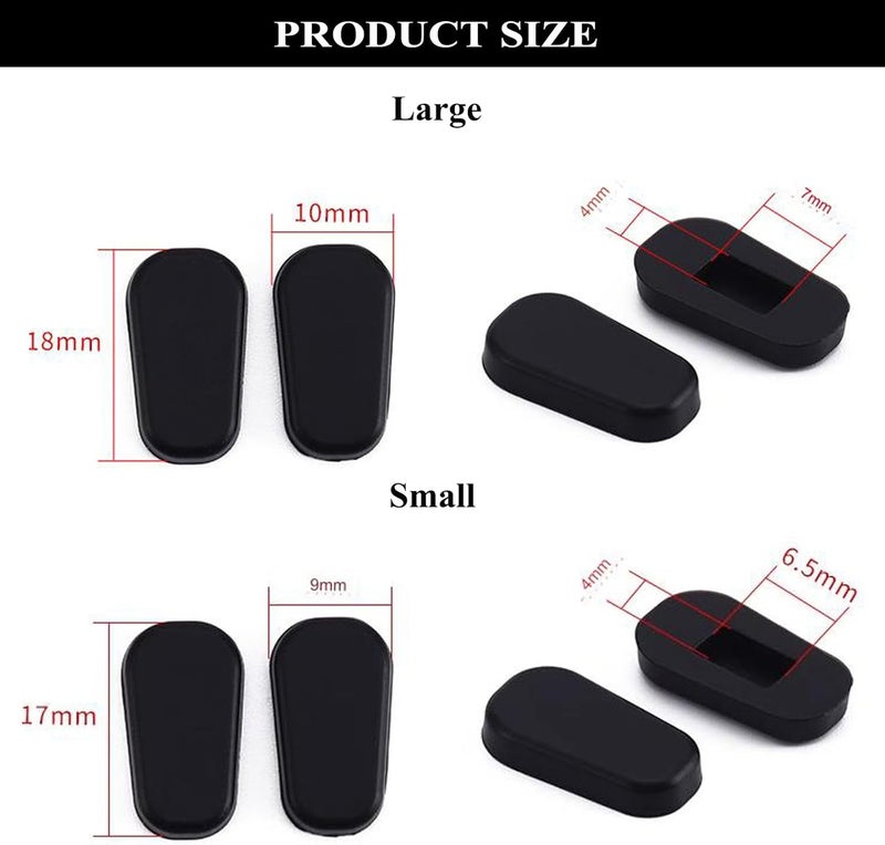 KECHIO Eyeglass Nose Pads Covers Slip-on Silicone Glasses Nose Pad Anti Slip Soft Nose Pads for Eyeglasses Repair Kit(5 Pairs), Clear/S - Image 3